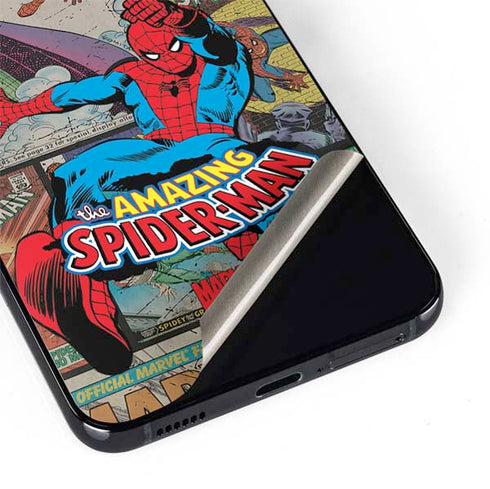 Marvel Classic Comics Amazing Spider-Man Collage Galaxy S22 Plus Skin